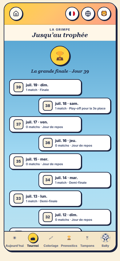 Tournoi — Bally Adventures