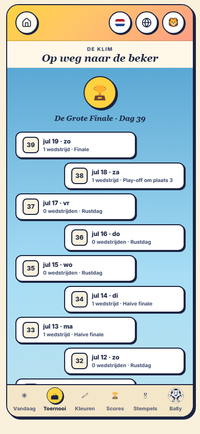 Toernooi — Bally Adventures