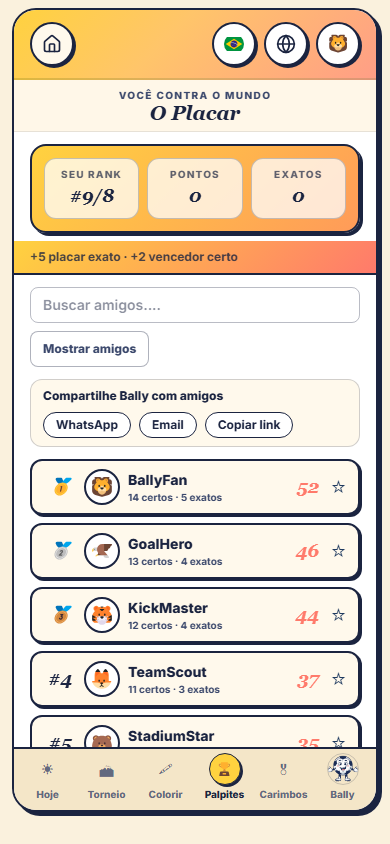 Previsões — Bally Adventures